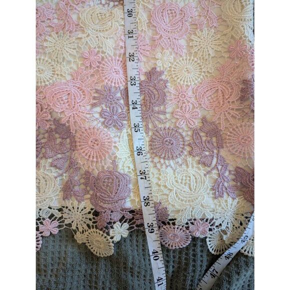 Gina Bacconi Women's Size 6 White Pink Purple Mother of the Bride Dress Overlay - Picture 4 of 10